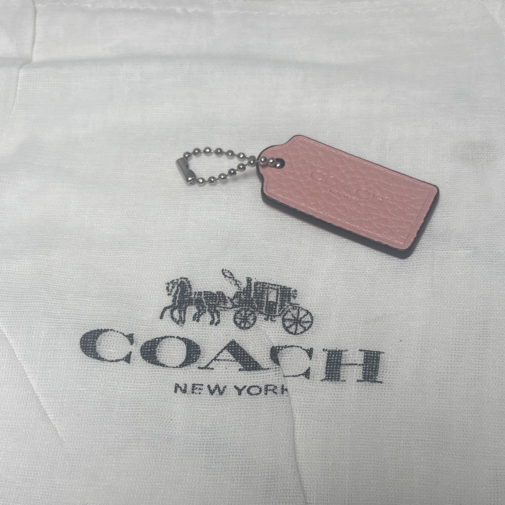 Coach Pink Pebble Leather Hang tag comes with Dusty